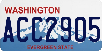 WA license plate ACC2905
