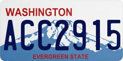 WA license plate ACC2915