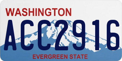 WA license plate ACC2916
