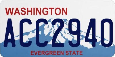 WA license plate ACC2940