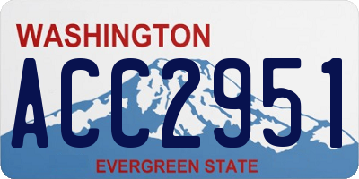 WA license plate ACC2951