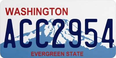 WA license plate ACC2954