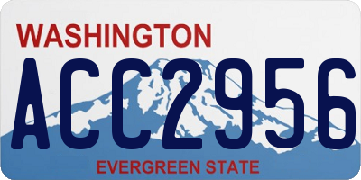 WA license plate ACC2956