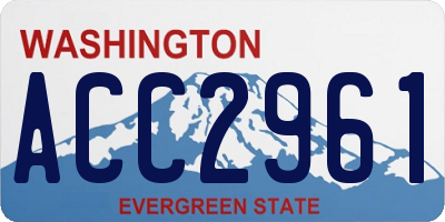 WA license plate ACC2961