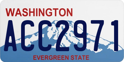 WA license plate ACC2971