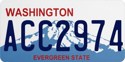 WA license plate ACC2974