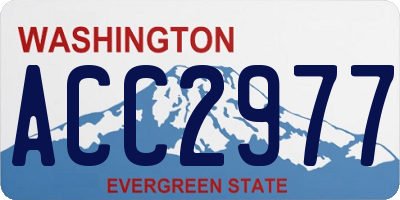 WA license plate ACC2977