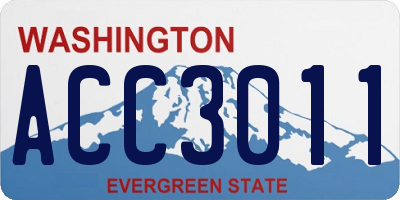 WA license plate ACC3011