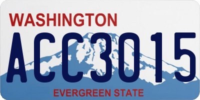 WA license plate ACC3015