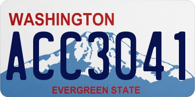 WA license plate ACC3041