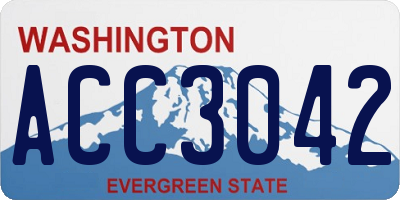 WA license plate ACC3042