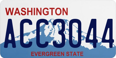 WA license plate ACC3044