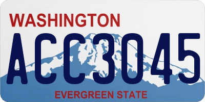 WA license plate ACC3045