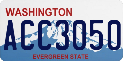 WA license plate ACC3050