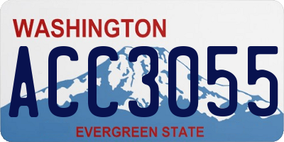 WA license plate ACC3055