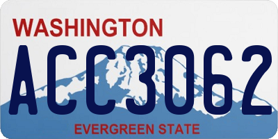 WA license plate ACC3062