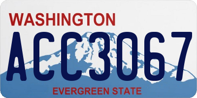 WA license plate ACC3067