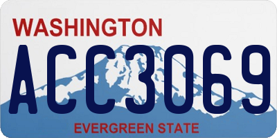 WA license plate ACC3069