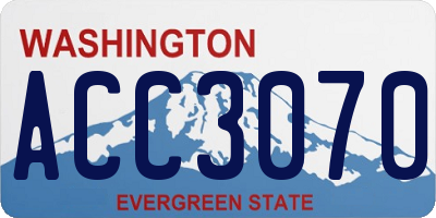 WA license plate ACC3070