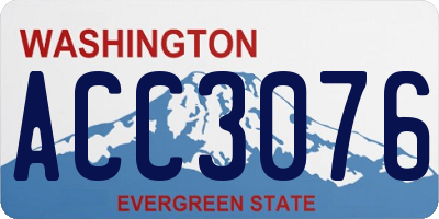 WA license plate ACC3076