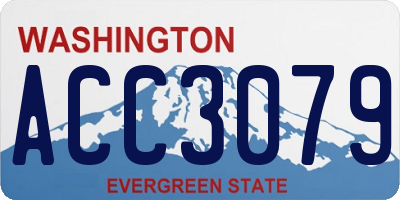 WA license plate ACC3079