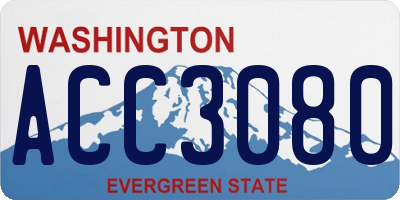 WA license plate ACC3080