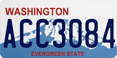 WA license plate ACC3084