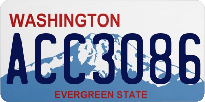 WA license plate ACC3086
