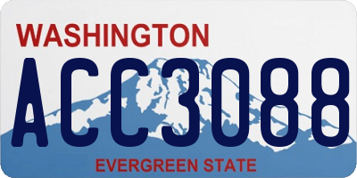 WA license plate ACC3088