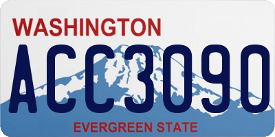 WA license plate ACC3090