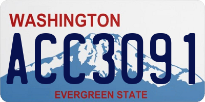 WA license plate ACC3091