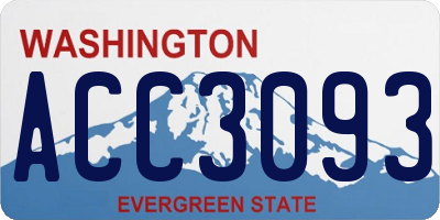 WA license plate ACC3093