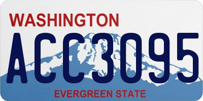 WA license plate ACC3095