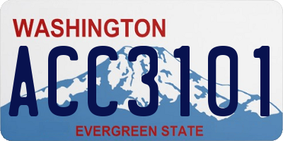 WA license plate ACC3101