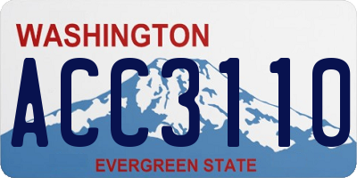 WA license plate ACC3110