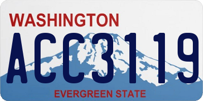 WA license plate ACC3119