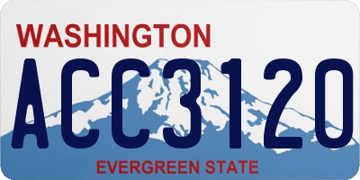WA license plate ACC3120