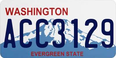 WA license plate ACC3129