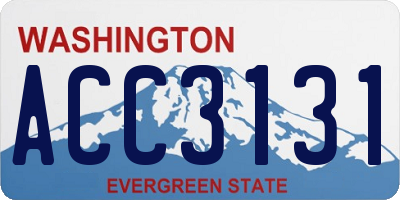WA license plate ACC3131