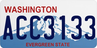 WA license plate ACC3133