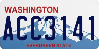 WA license plate ACC3141