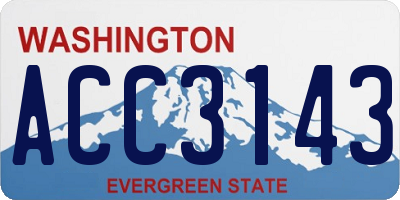 WA license plate ACC3143