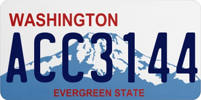 WA license plate ACC3144