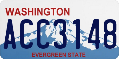 WA license plate ACC3148
