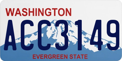 WA license plate ACC3149
