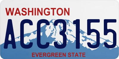 WA license plate ACC3155