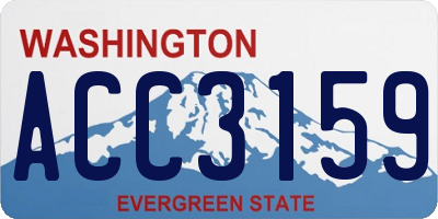 WA license plate ACC3159