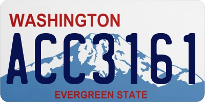 WA license plate ACC3161