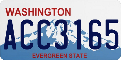 WA license plate ACC3165
