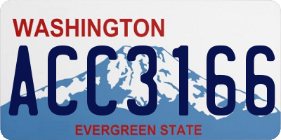WA license plate ACC3166
